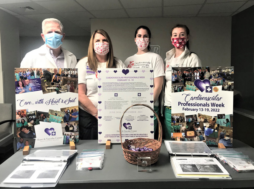 Rob Brzuchalski, imaging services manager; Sandi Skrobiszewski, cardiovascular care coordinator; Kristen Schmale and Cassidy Cohen remind all about the importance of cardiac care.